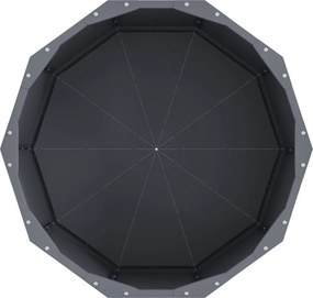 vidaXL Γλάστρα Ανθρακί 60 x 60 x 35 cm Ατσάλι