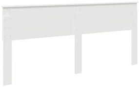 vidaXL Κεφαλάρι με κεφαλάρι Λευκό 200 cm Επεξεργασμένο ξύλο