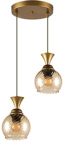 Φωτιστικό Οροφής Kyran 0124510 20x20x65cm 2xE27 60W Gold Megapap Metal