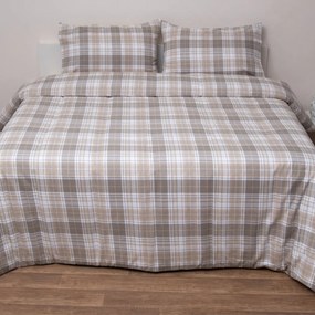 Φανελένια Σεντόνια Μονά (Σετ) Viopros Flannels 2551 Μπεζ Μπεζ ΧΩΡΙΣ ΛΑΣΤΙΧΟ 165x270