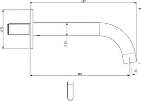 Orabella Element 10108 Chrome - Εκροή εντοιχισμού
