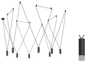Φωτιστικό Οροφής YL22P8BK 8ΧG9 8x D3,6XH13 Black Aca Decor Aluminium