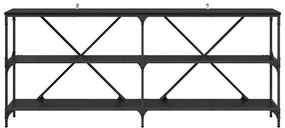 vidaXL Τραπέζι κονσόλας Μαύρη Οξυά 180 x 30 x 75 εκ Επεξεργασμένο ξύλο