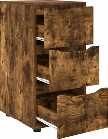 vidaXL Ντουλάπι αποθήκευσης Καπνιστό Δρύς 40 x 48 x 81 εκ