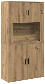 vidaXL Υψηλό ντουλάπι Artisan Oak 80x33x150 εκ. Επεξεργασμένο ξύλο