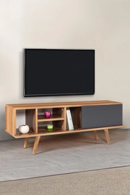Έπιπλο Τηλεόρασης Καρυδί / Ανθρακί DABAS 130x35x18