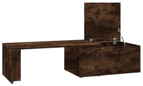 vidaXL Τραπεζάκι Σαλονιού Καπνιστή Δρυς 150x50x35 εκ. Επεξεργ. Ξύλο
