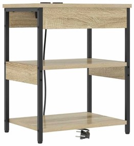 VidaXL Κομοδίνο 2 τεμ. Δρύς Sonoma 41 x 31 x 51 εκ. Επεξεργασμένο Ξύλο