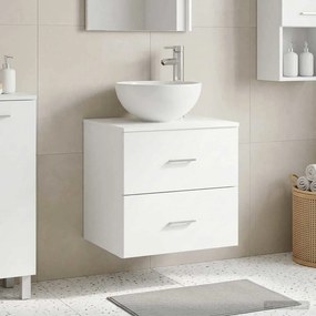vidaXL Επιτοίχια Λεκάνη Έπιπλο Λευκό 49,5 x 41 x 64,5 εκ