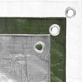 vidaXL Μουσαμάς Λευκός 180 γρ./μ.² 4x5 μ. από HDPE