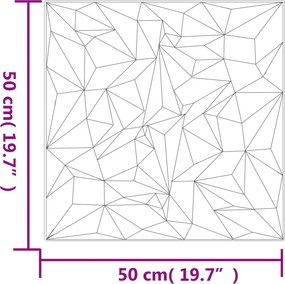 vidaXL Πάνελ τοίχου 24 τμχ. 50 x 50 cm Λευκό Φελιζόλ XPS