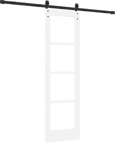 vidaXL Συρόμενη Πόρτα ORKDAL Λευκό και Μαύρο 61 x 198,5 εκ.