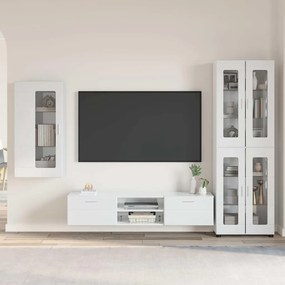 vidaXL Σετ επίπλου τηλεόρασης FLORIN 3 pcs Υψηλής γυαλάδας λευκό