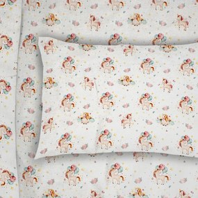 Μαξιλαροθήκη (50x70) Dimcol 209 Unicorn White-Salmon