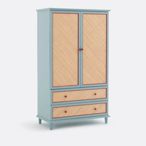 Ντουλάπα με 2 πόρτες από πλεκτό ρατάν, SIDORE