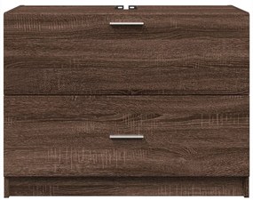 vidaXL Ντουλάπι Νιπτήρα Καφέ Δρυς 78x37x59 εκ. Επεξεργασμένο Ξύλο