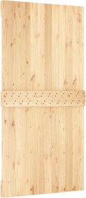 vidaXL Συρόμενη Πόρτα Φυσικό και Λευκό 100 x 210 cm
