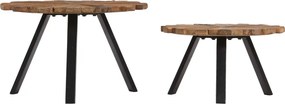 vidaXL Τραπεζάκια Σαλονιού 2 τεμ. από Μασίφ Ανακυκλωμένο Ξύλο