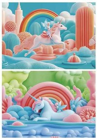 Παζλ Educa Magic Unicorns 48 Τεμάχια (x2)