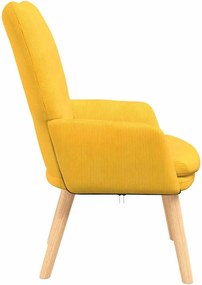vidaXL Πολυθρόνα Απαλό Κίτρινο 63 x 67 x 94 εκ. ύφασμα