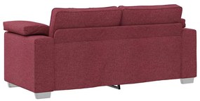 vidaXL Καναπές με μαξιλάρι Μπορντό 180 x 77 x 82 εκ ύφασμα