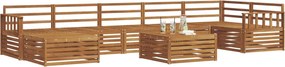 vidaXL Σειρά Καναπέ Εξωτερικού 8 pcs Φυσικό