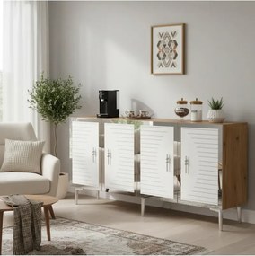 Stewehome πολυλειτουργική κονσόλα ντουλάπι για καφέ και βάση τηλεόρασης 150x32x75 cm