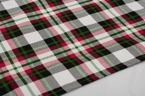 Καρές Εμπριμέ Polycotton Αλέκιαστος 90x90εκ. Tartan 493 Red-Green DimCol