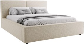 Επενδυμένο κρεβάτι Santos-Beige-160 x 200