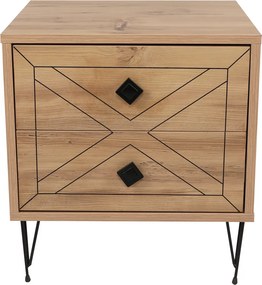 Κομοδίνο Πεύκο FLUGRAS 50x40x55