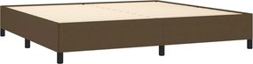vidaXL Κρεβάτι Boxspring με Στρώμα Σκούρο Καφέ 200x200 εκ. Υφασμάτινο
