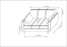 2-Seat Sofa-Bed Zaden - Light Grey Light Grey