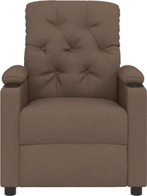 vidaXL Πολυθρόνα Ανακλινόμενη Καφέ Υφασμάτινη