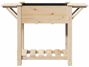 vidaXL Γλάστρα Κήπου Μπεζ 111 x 37 x 76.5 εκ. Στερεό ξύλο έλατου