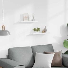 vidaXL Ράφια για Κορνίζες 2 τεμ. Λευκά 40 x 9 x 3 εκ. από MDF