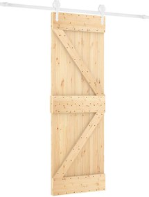 vidaXL Συρόμενη Πόρτα Φυσικό και Λευκό 70 x 210 cm
