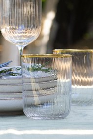 Glass Set (4 Pieces) Adore 350 Gold
Transparent