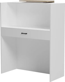 Γραφείο reception Zowel pakoworld με led λευκό - sonoma 90x40x110εκ