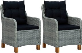 vidaXL Σετ Τραπεζαρίας Κήπου 3 Τεμαχίων Ανοιχτό Γκρι