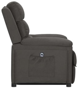 vidaXL Πολυθρόνα με Ανύψωση Σκούρο Γκρι Υφασμάτινη
