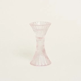 Beauty Home ΚΗΡΟΠΗΓΙΟ ΓΥΑΛΙΝΟ ΑΠΑΛΟ ΡΟΖ  7 x 14 cm