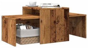 Σετ Τραπεζάκια Σαλονιού Παλ. Ξύλο 100x48x40 εκ. από Επεξ. Ξύλο