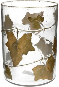 Κηροπήγιο ArteLibre Φύλλα Διάφανο Γυαλί 15x15x20cm-05150564