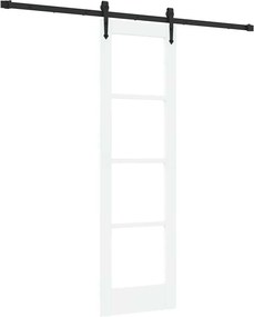 vidaXL Συρόμενη Πόρτα Λευκό και Μαύρο 61 x 198,5 εκ.