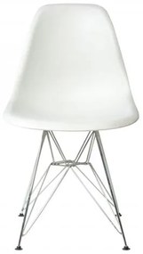 ART καρέκλα Χρώμιο/PP Άσπρο 46x55x82cm ΕΜ124,11P