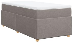 Κρεβάτι Boxspring με Στρώμα Taupe 80x200 εκ. Υφασμάτινο - Μπεζ-Γκρι