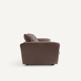 Καναπές-κρεβάτι 3 θέσεων από λινό βελούδο, EDGAR