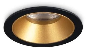 Χωνευτό Σποτ Φωτιστικό Οροφής LED 5,5W Μαύρο-Χρυσό 3000Κ Φ5,8cm Trim Game 349077 Ideal Lux 349077