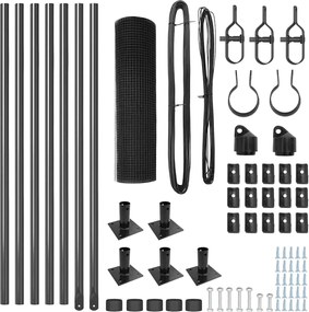 vidaXL Στύλος Περιφράξεων Γκρι 10 x 0,6 μ (12 x 12 mm δίχτυ)