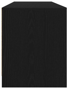 vidaXL Έπιπλο Τηλεόρασης Μαύρο Δρυς 188,5x41x50 εκ. Επεξεργασμένο Ξύλο